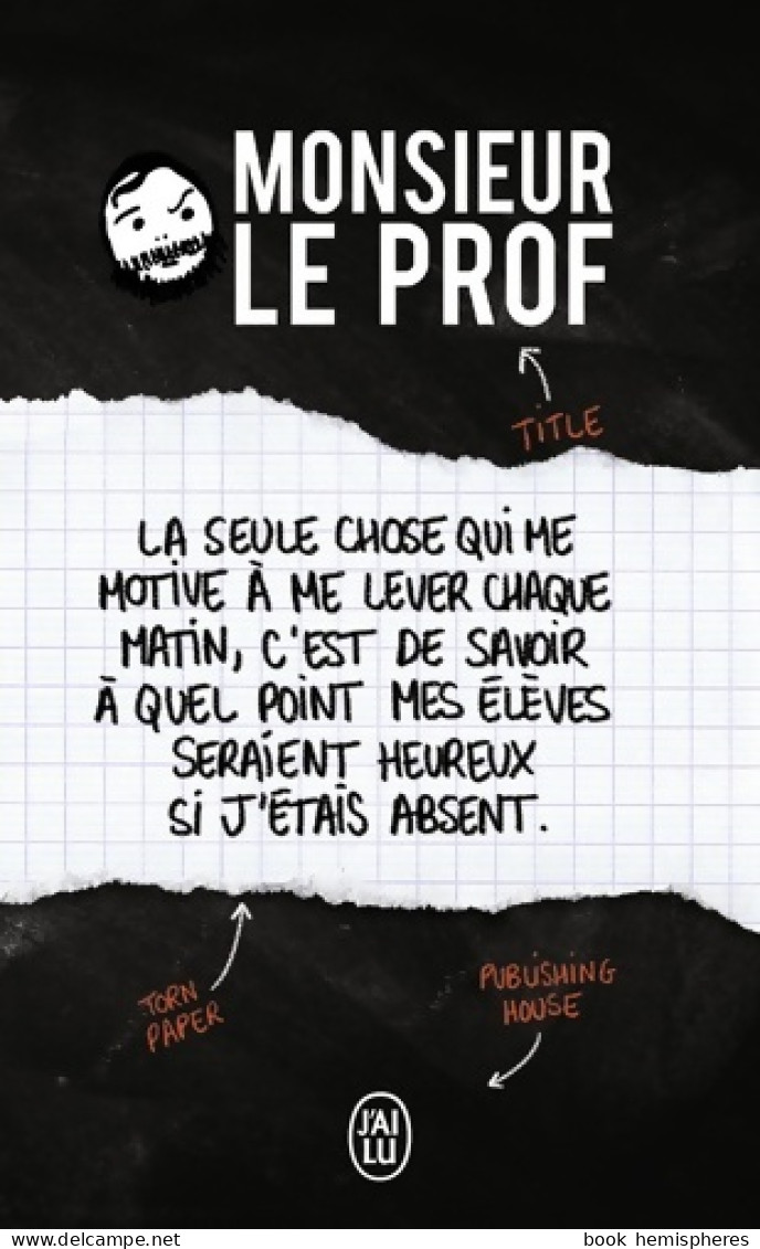 Monsieur Le Prof (2018) De Anonyme - Non Classificati