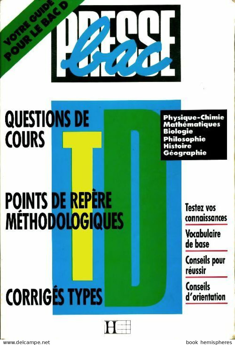 Guide Presse Bac Terminales D (1993) De Collectif - 12-18 Jahre