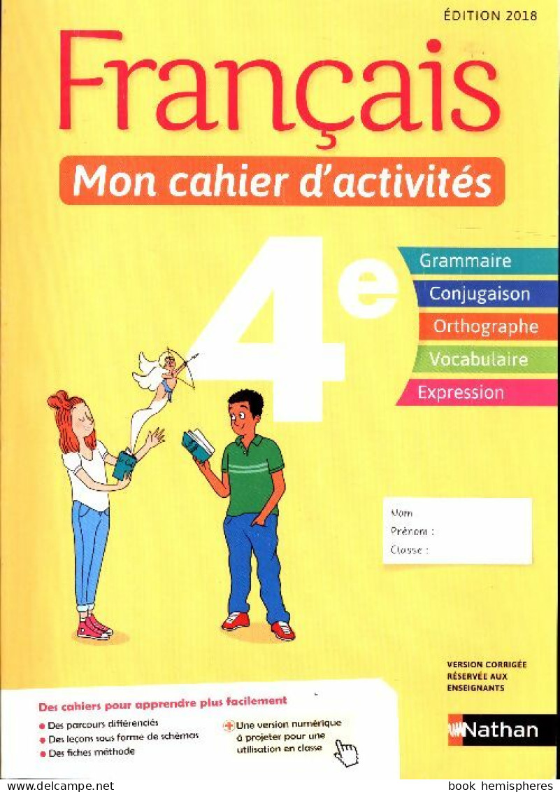 Français 4e. Mon Cahier D'activités 2018 (2018) De Collectif - 12-18 Years Old