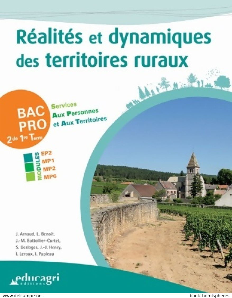 Réalités Et Dynamiques Des Territoires Ruraux Bac Pro Services Aux Personnes Et Aux Territoires (2012)  - 12-18 Anni