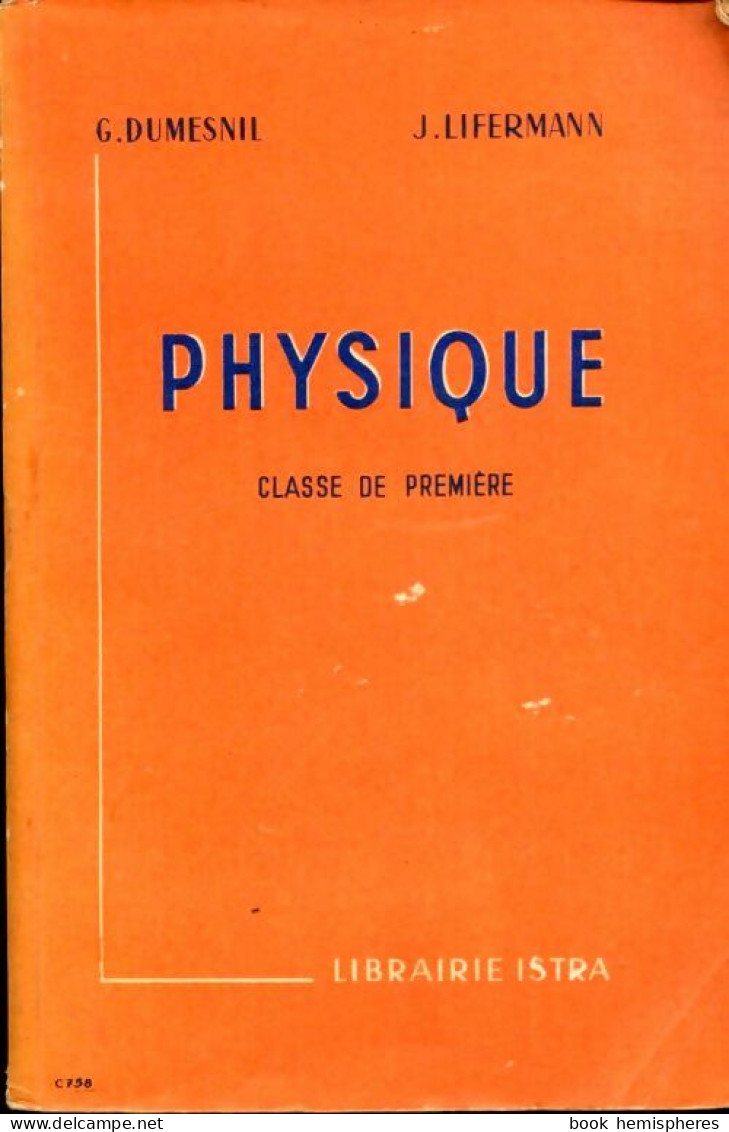 Physique Première (1952) De G Dumesnil - 12-18 Years Old