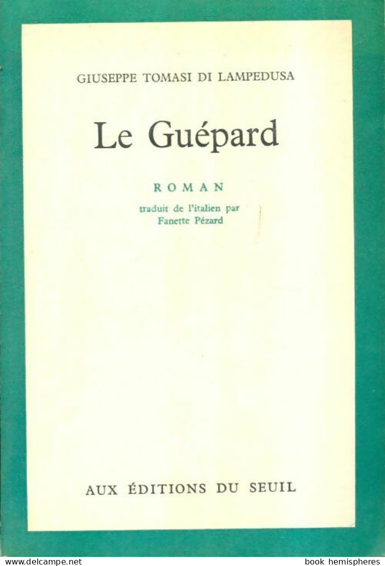 Le Guépard (1959) De Giuseppe Tomasi Di Lampedusa - Autres & Non Classés