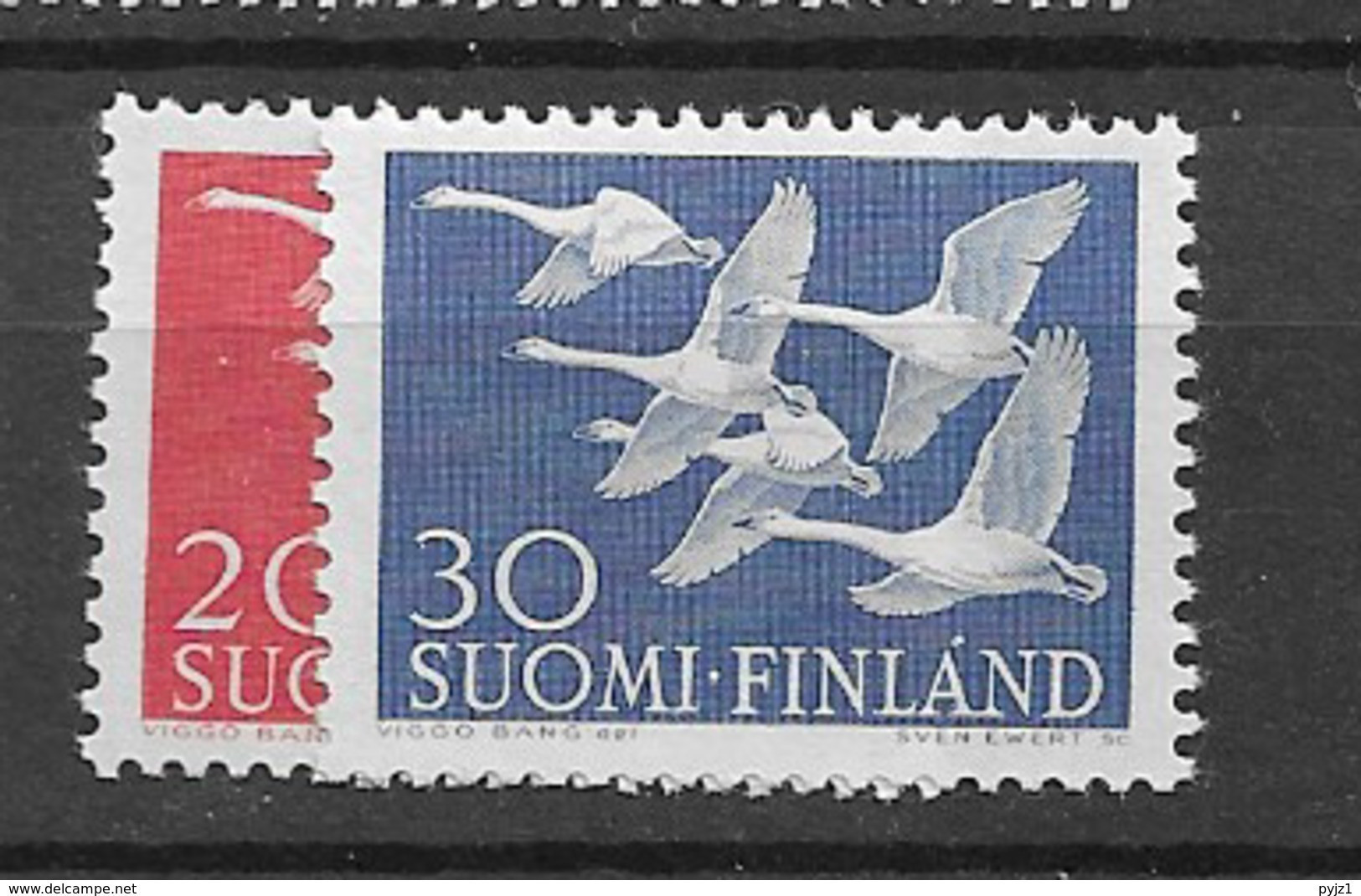 1956 MNH Finland, Mi 465-66, Postfris** - Ungebraucht