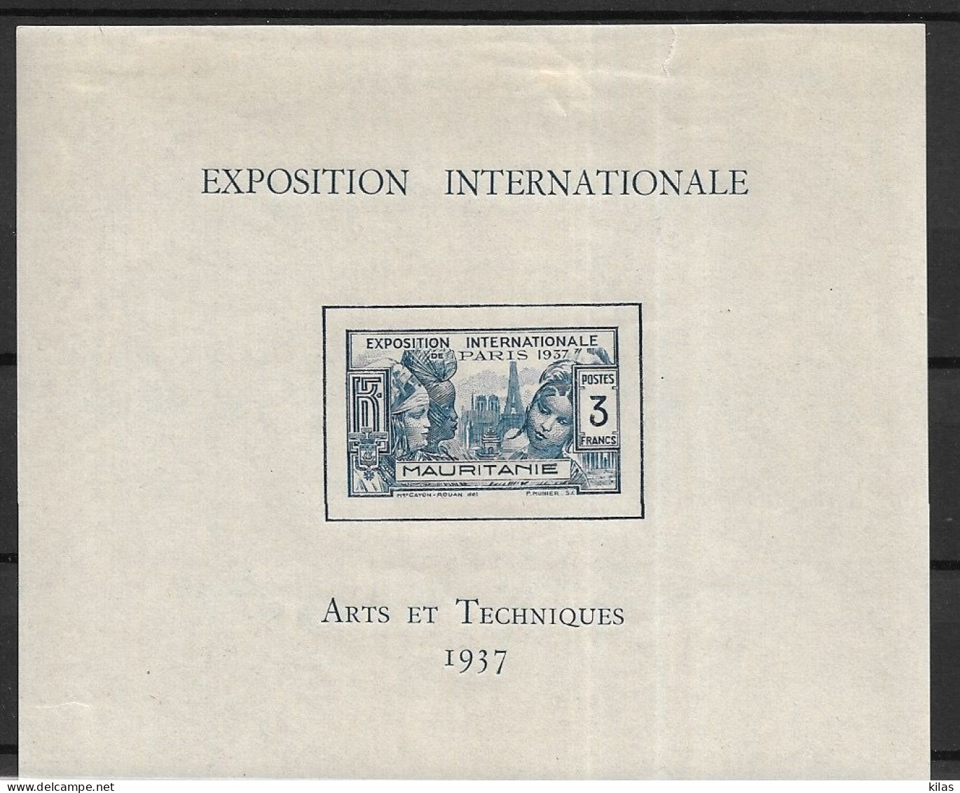 MAURITANIE 1937 Exposition Internationale De Paris  MH - 1937 Exposition Internationale De Paris