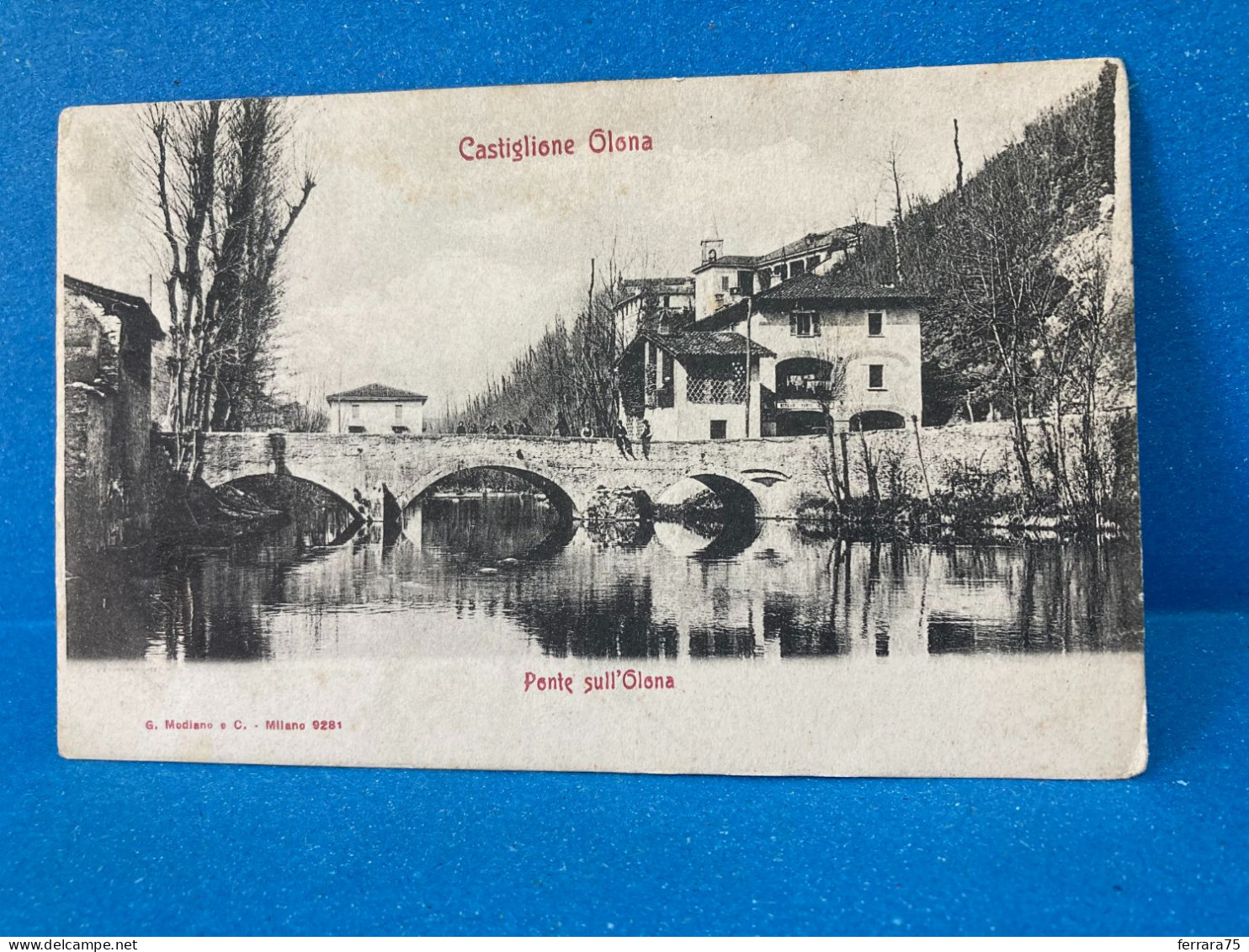 CARTOLINA VARESE CASTIGLIONE OLONA PONTE SULL OLONA VIAGGIATA 1906. - Varese