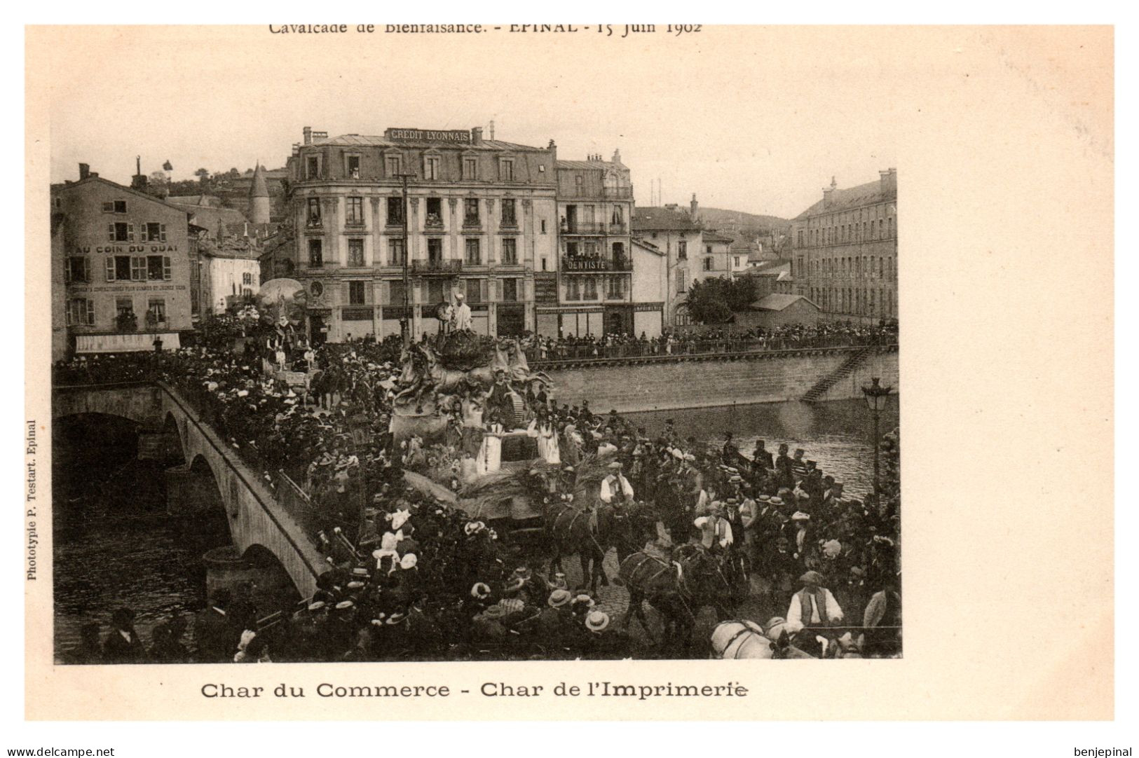 Epinal. Cavalcade De Bienfaisance 15 Juin 1902 - Char Du Commerce - Char De L'Imprimerie (Testart éditeur) - Epinal