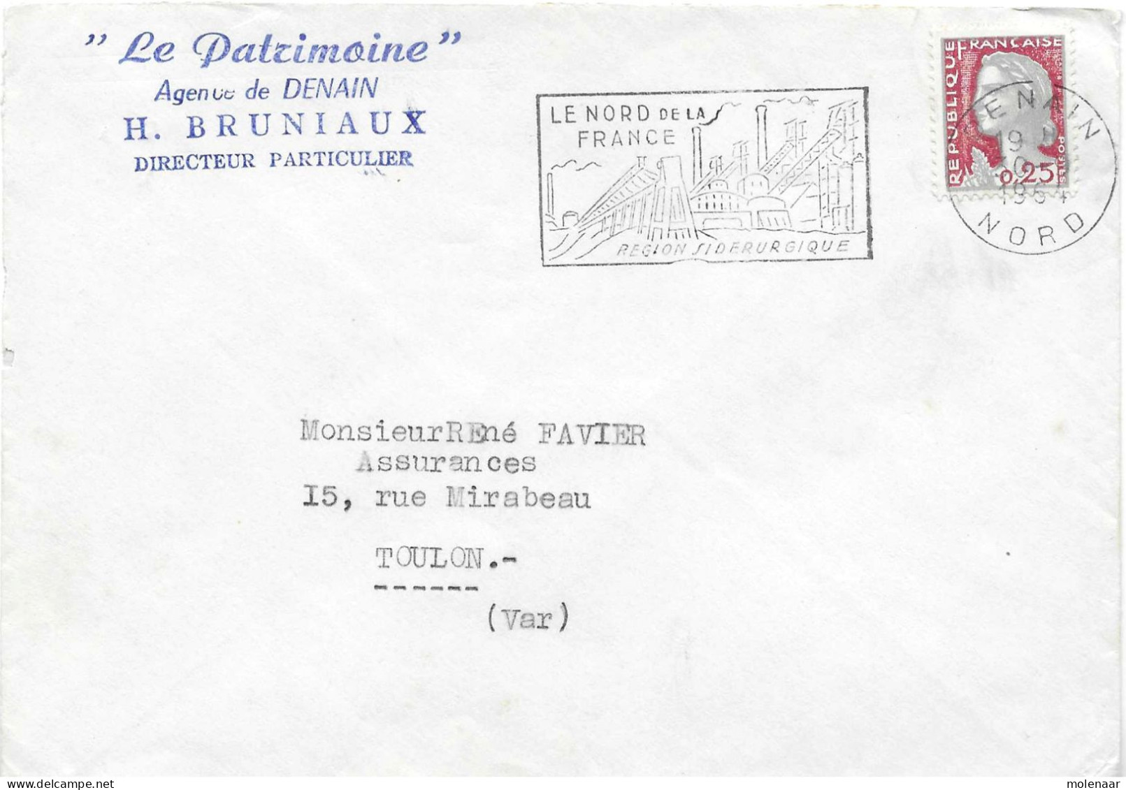 Postzegels > Europa > Frankrijk > 1945-.... > 1950-1959 > Brief Met 1 Postzegel (17442) - Cartas & Documentos