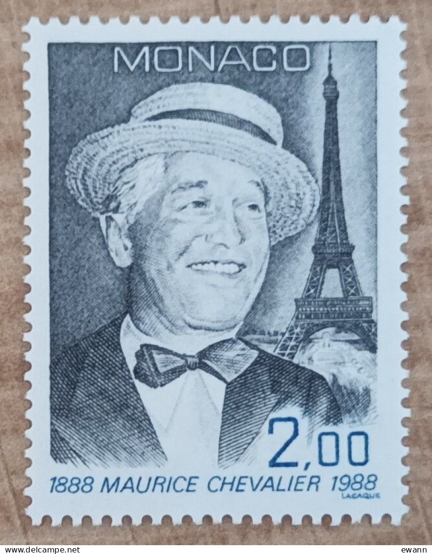 Monaco - YT N°1639 - Maurice Chevalier - 1988 - Neuf - Neufs