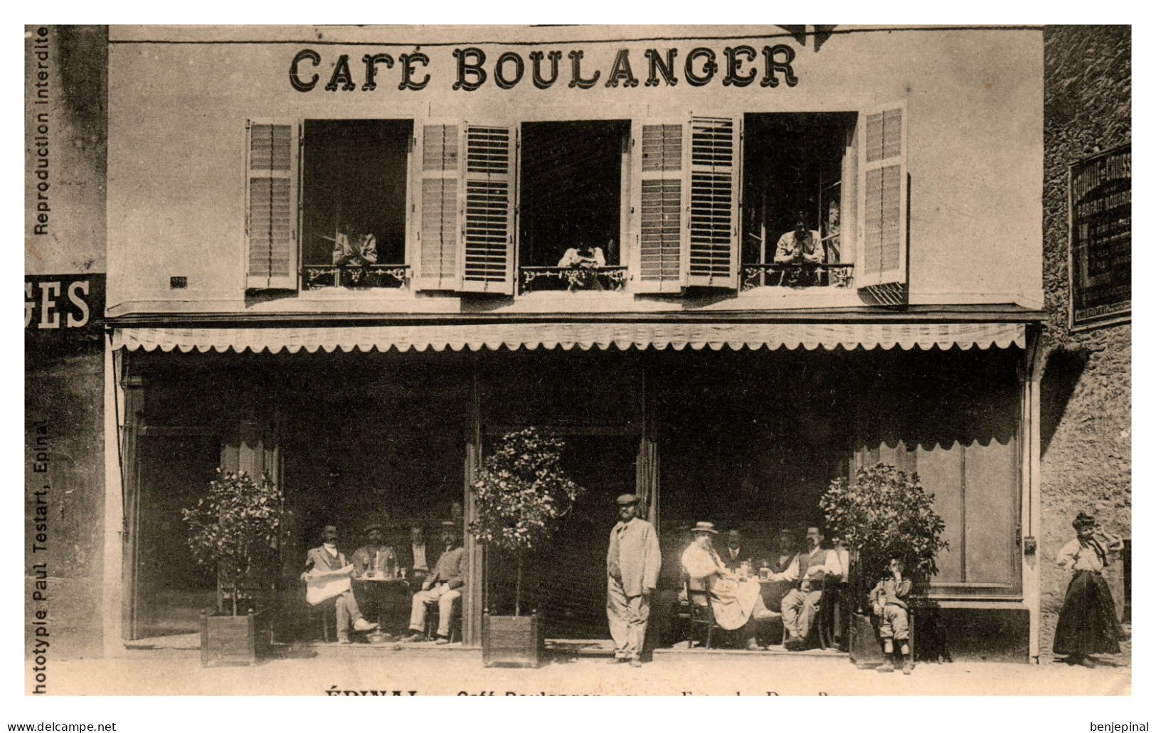 Epinal - Café Boulanger - 39 Rue Entre-les-deux-Portes - Testart éditeur - Epinal