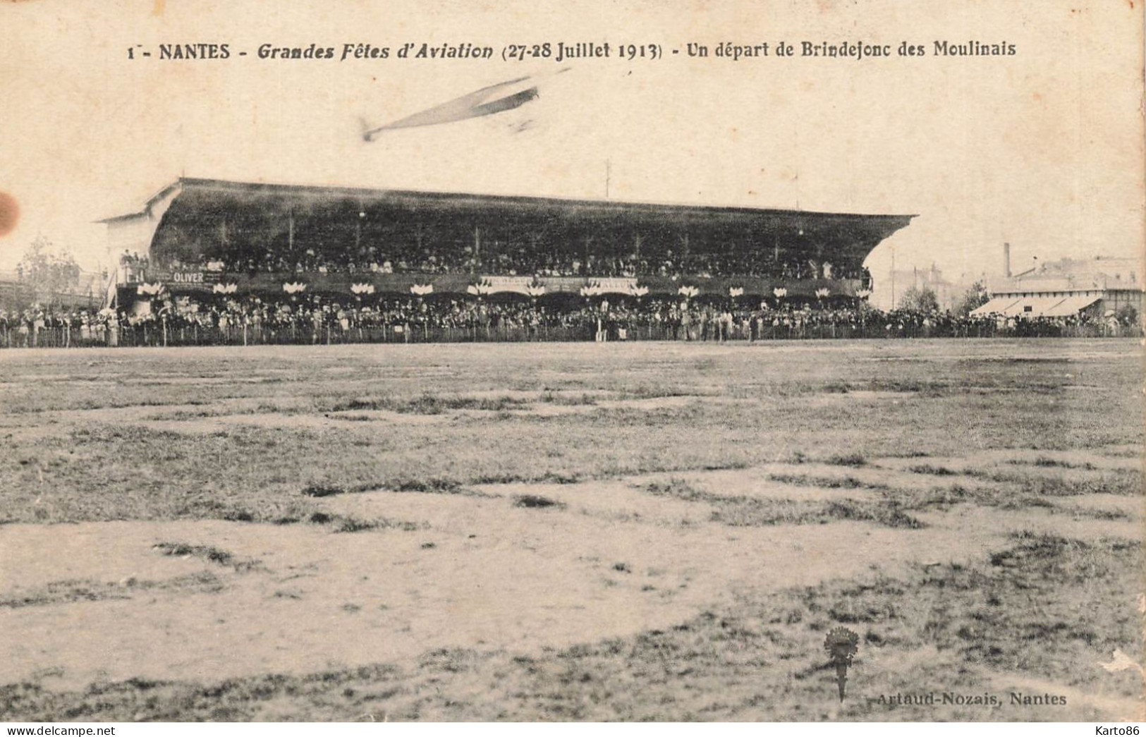 Nantes Aviation * Grandes Fêtes D'Aviation 27/28 Juillet 1913 * Un Départ De L'aviateur BRINDEJONC DES MOULINAIS - Nantes