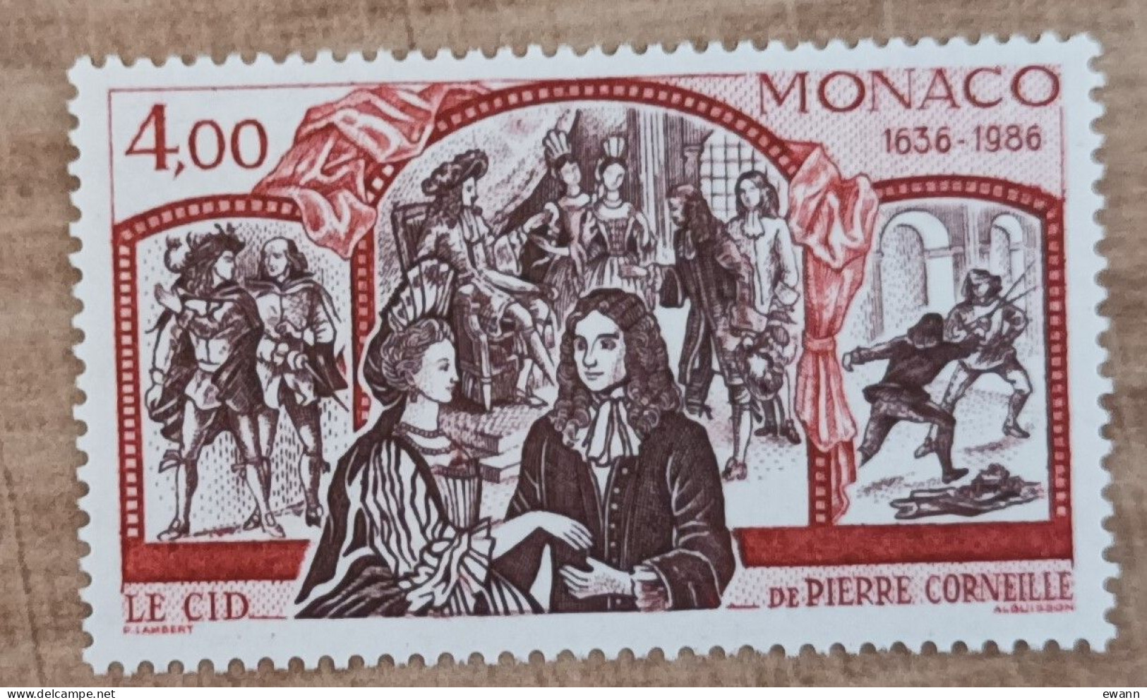 Monaco - YT N°1547 - Les Arts / Le Cid / Corneille - 1986 - Neuf - Nuevos