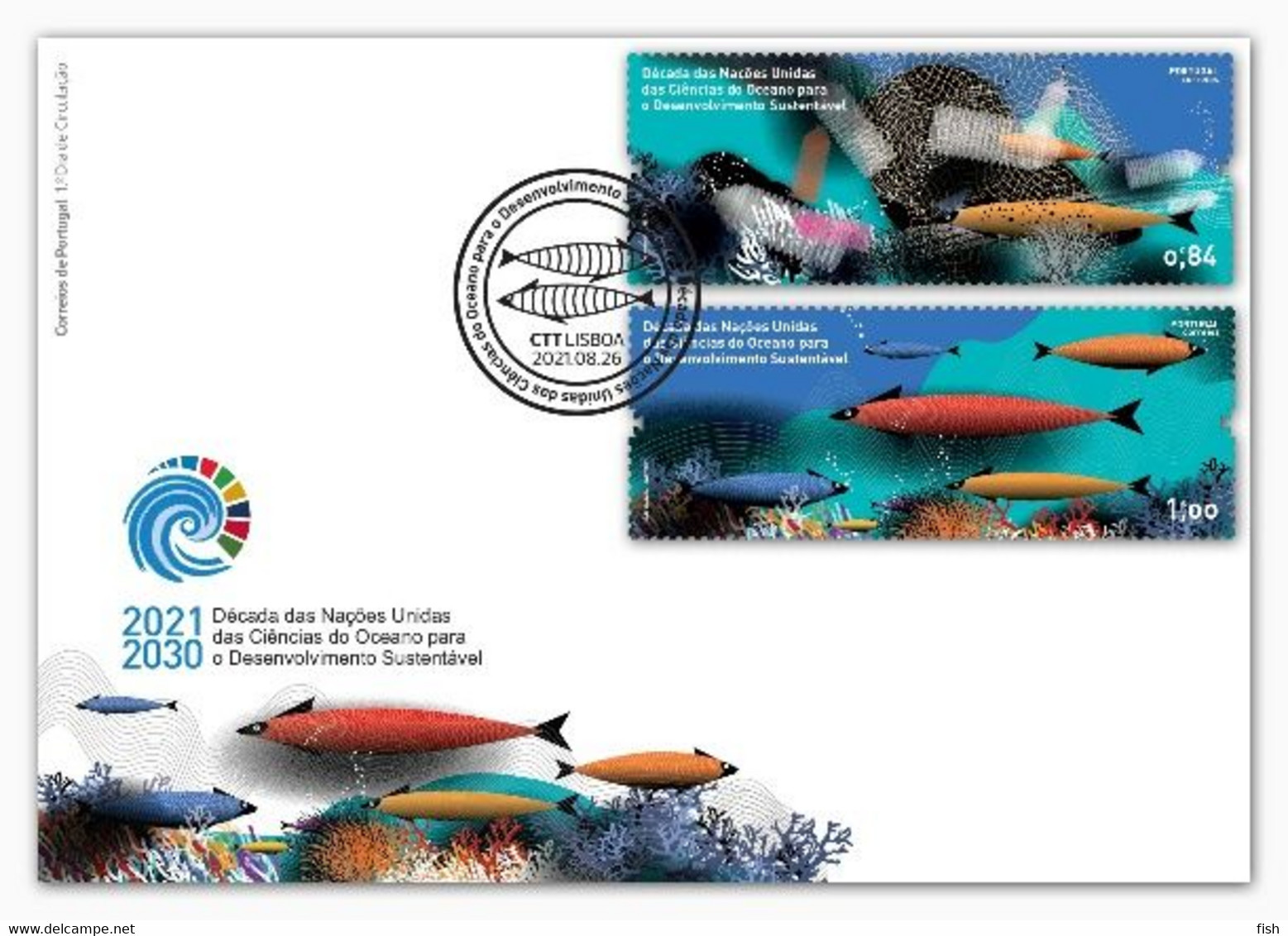 Portugal & FDC The United Nations Decade Of Ocean Sciences For Sustainable Development 2021 (8410)  2021 (8410) - FDC