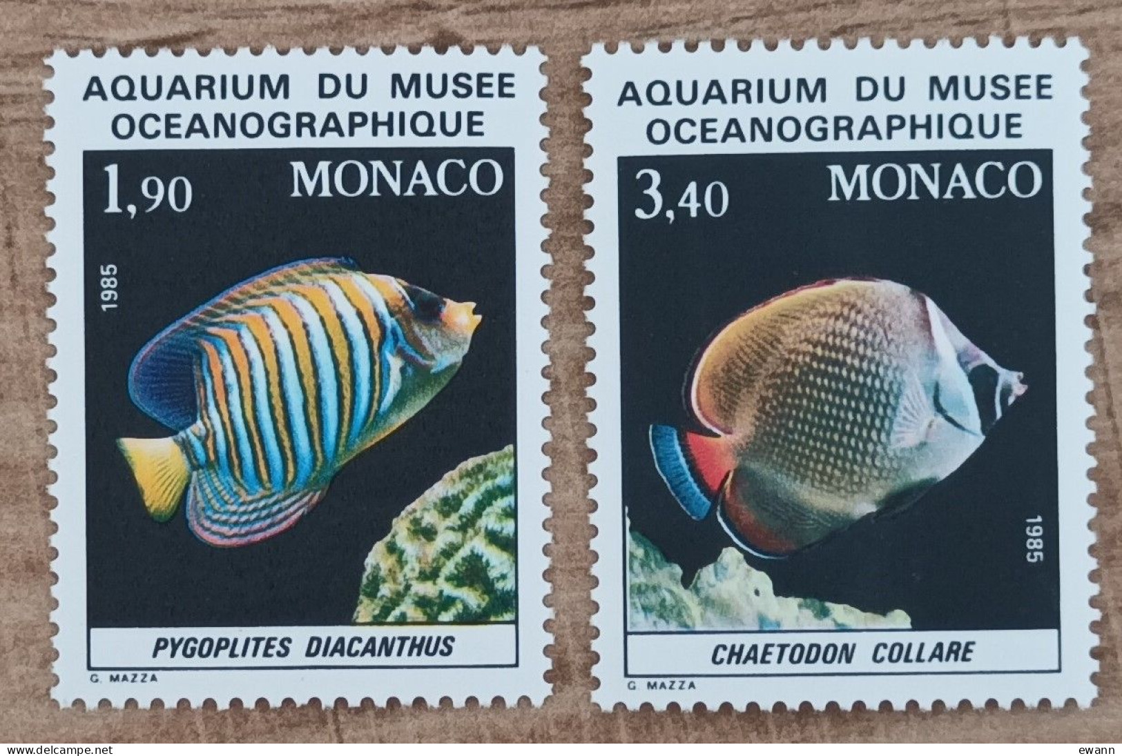 Monaco - YT N°1541, 1542 - Faune / Poissons Du Musée Océanographique De Monaco - 1986 - Neuf - Unused Stamps