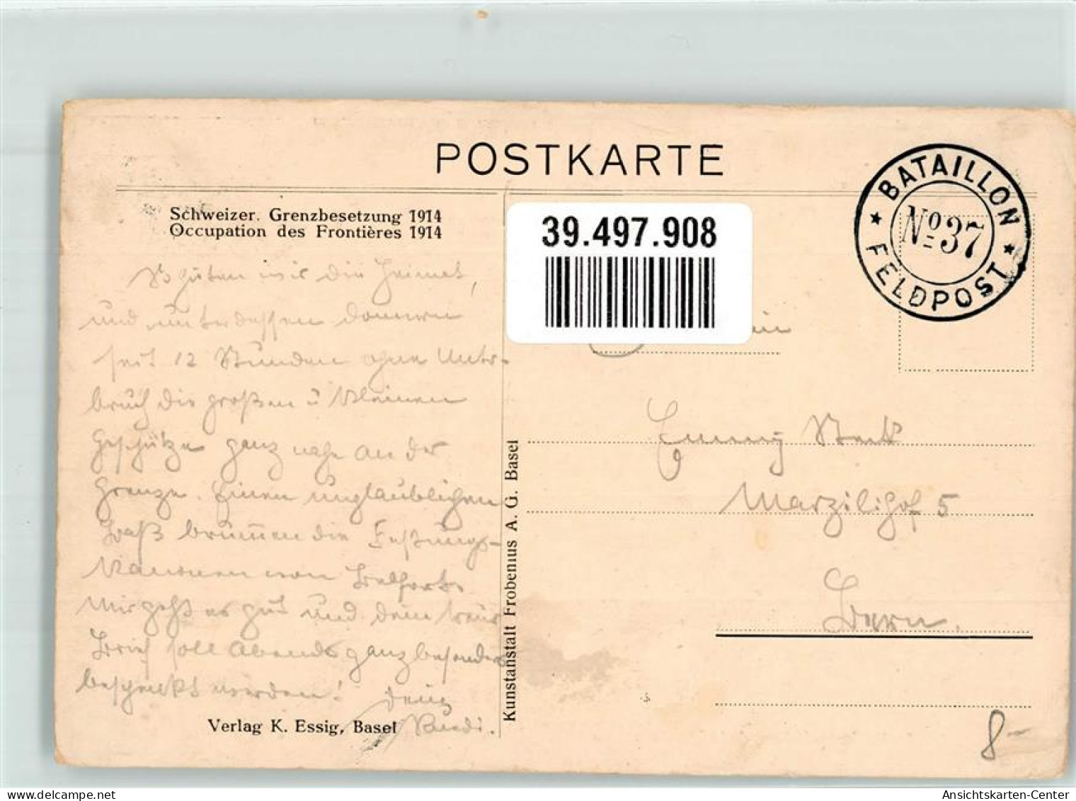 39497908 - Soldaten Infanterie In Laufgraeben Gefecht Oberelsass Feldpost Bataillon 37 - Other & Unclassified