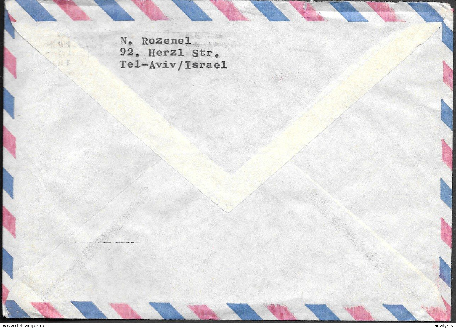 Israel Tel-Aviv Cover Mailed To Germany 1976. Jewish Holiday Purim Stamp - Lettres & Documents