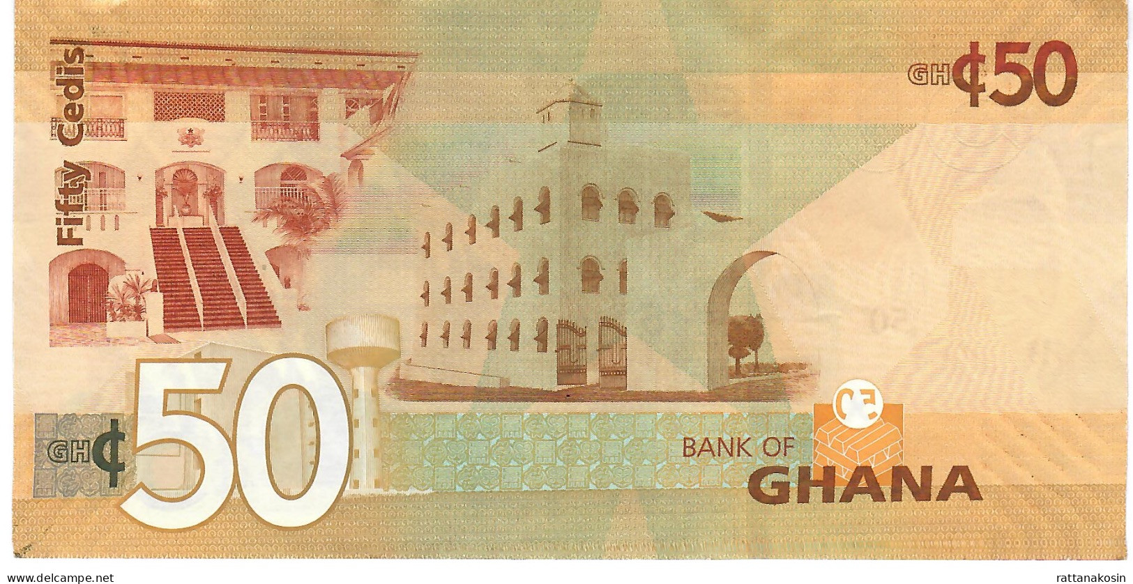 GHANA P42c 50 CEDIS 1.7.2015  #XJ   XF  (looks AUNC. ! ) - Ghana