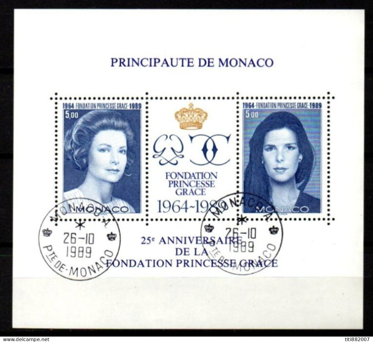 MONACO    -   1989 .   B - F .  Y&T N° 48 Oblitéré. - Blocs