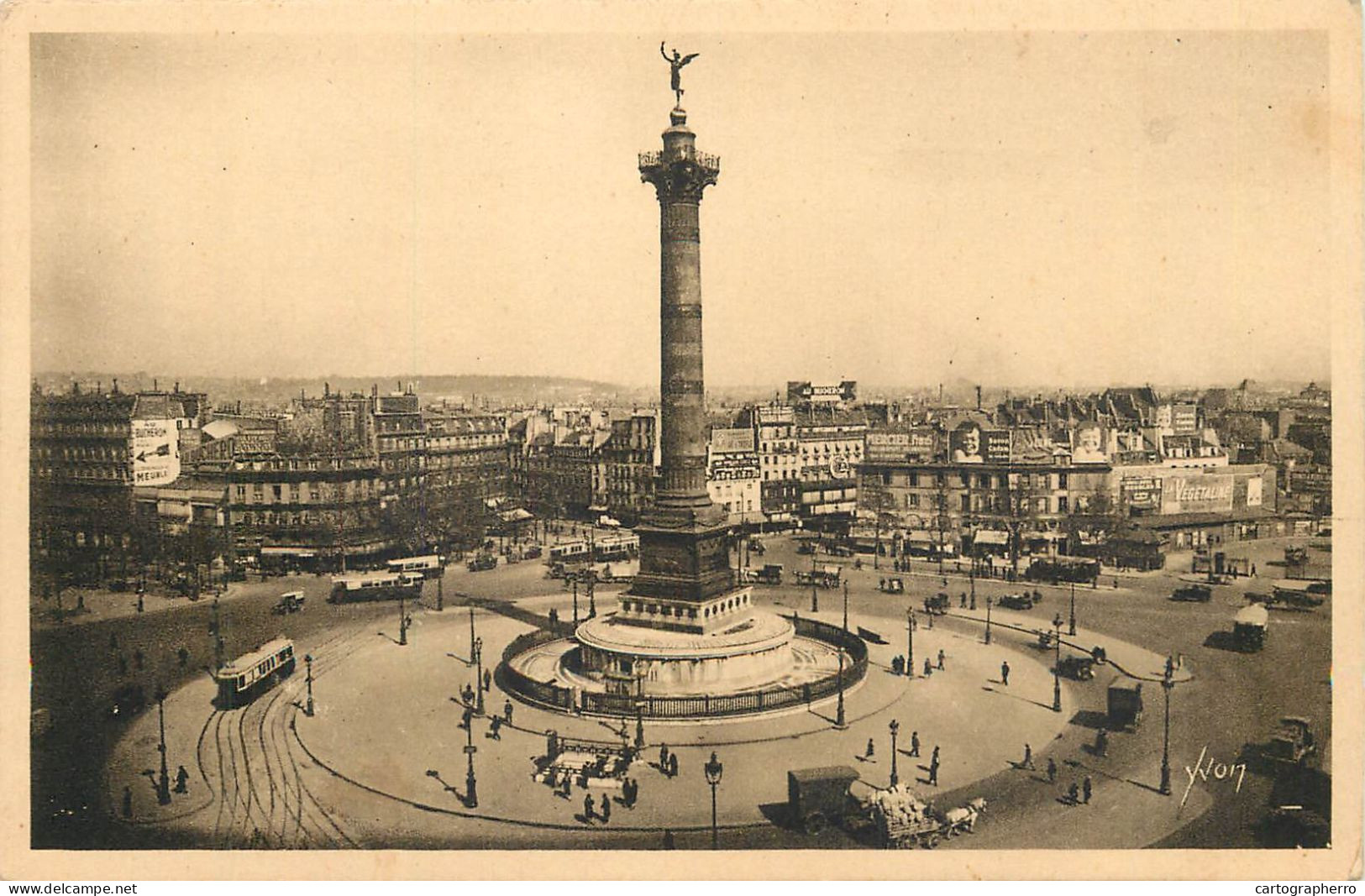 CPA France Paris Bastille Square - Mehransichten, Panoramakarten