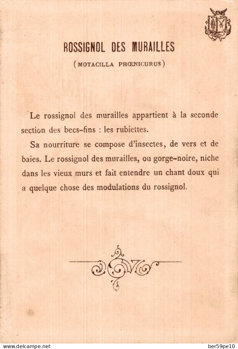 CHROMO ROSSIGNOL DES MURAILLES - Otros & Sin Clasificación