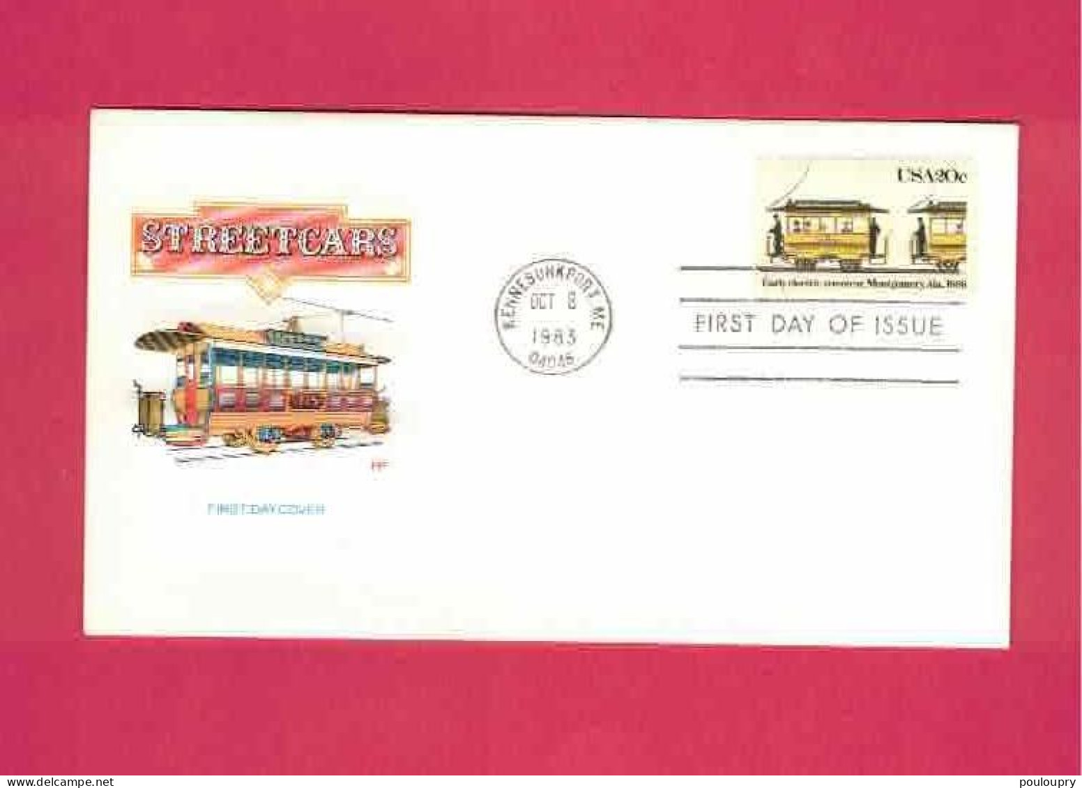 FDC De 1983 Des USA EUAN - YT N° 1501 à 1504 - Série Complète - Strassenbahnen