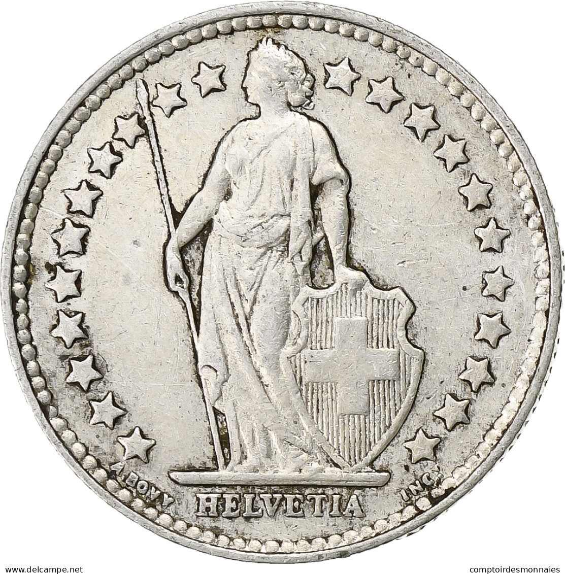Suisse, 1/2 Franc, 1914, Bern, Argent, TTB+ - Otros & Sin Clasificación