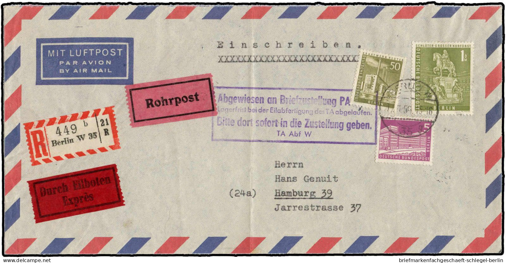 Berlin, 1959, 153, 141, 150, Brief - Autres & Non Classés