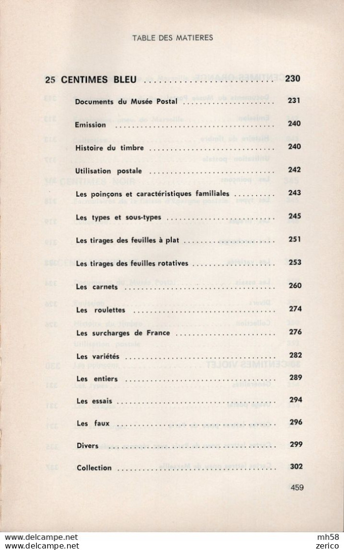 Les Timbres-poste Au Type Semeuse Camée De 1907, Tome 2. Storch & Françon 1981 - Filatelia E Storia Postale