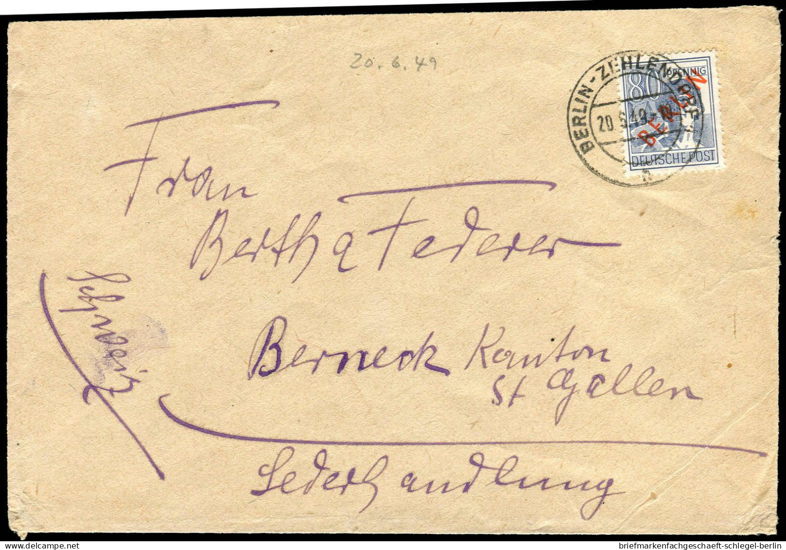 Berlin, 1949, 32 EF, Brief - Other & Unclassified