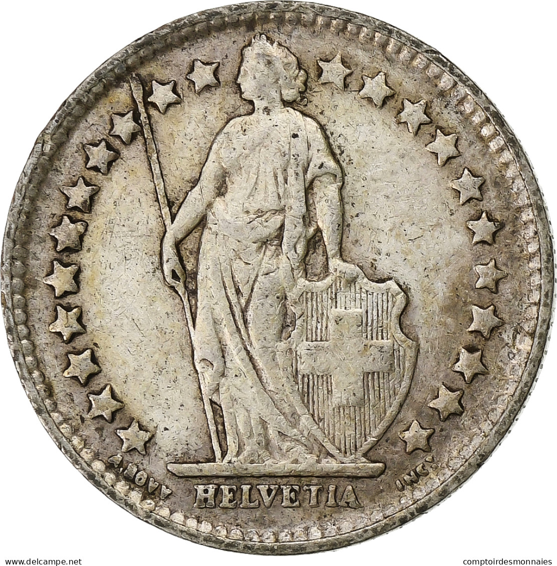 Suisse, 1/2 Franc, 1928, Bern, Argent, TTB - Otros & Sin Clasificación