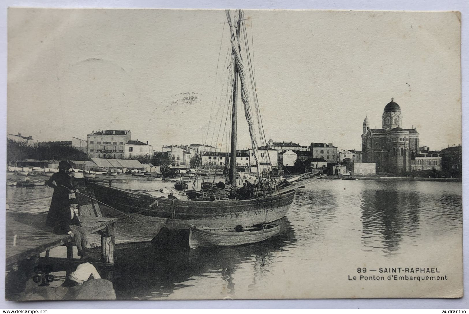 CPA 83 SAINT RAPHAEL - Le Ponton D'embarquement - Bateau -1908 - Saint-Raphaël