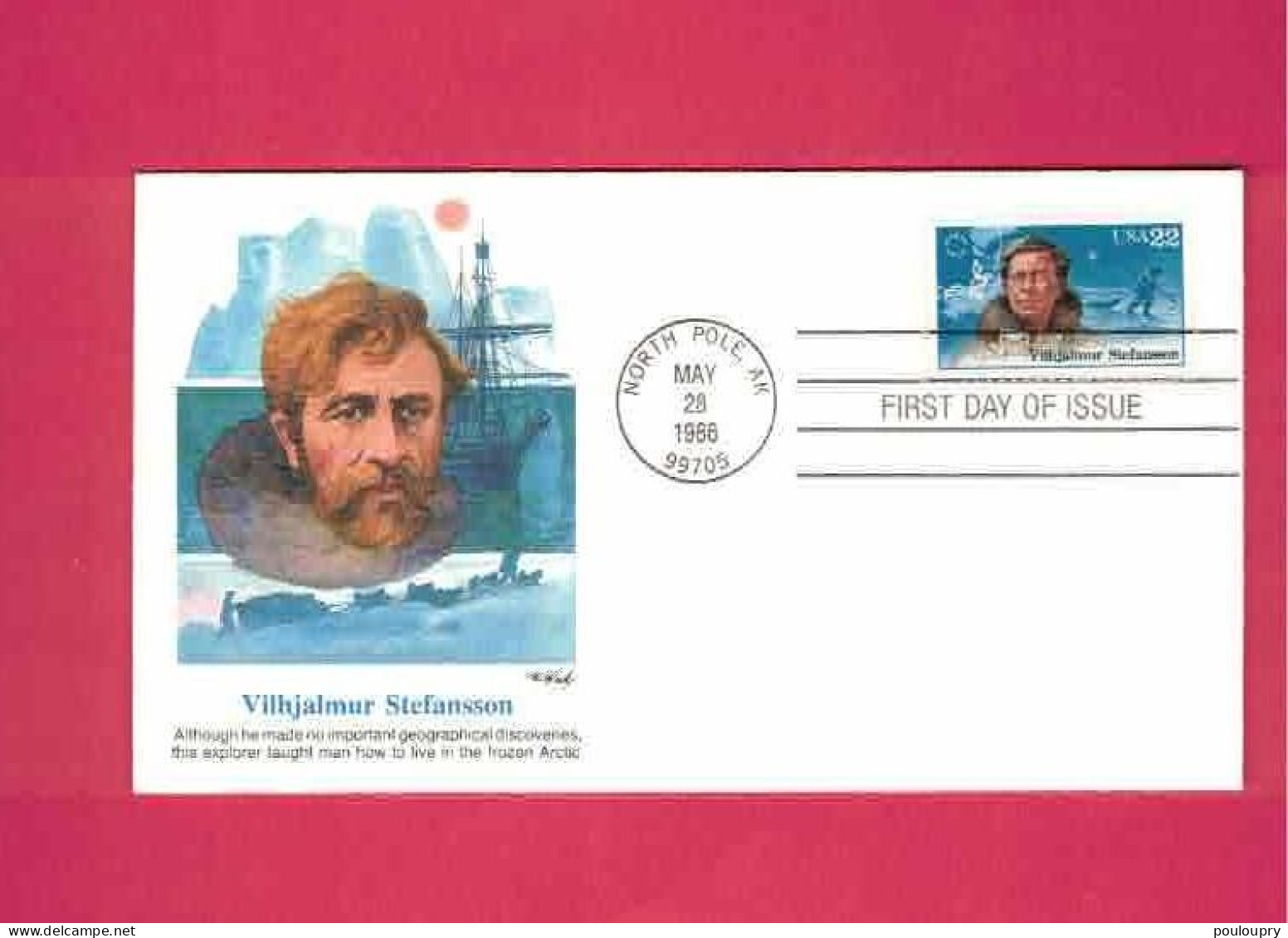 FDC De 1986 Des USA EUAN - YT N° 1670 - VIlhjalmur Stefanson - Explorateurs