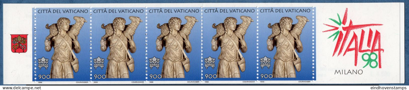 Vatican 1998 Italia'98 Stamp Booklet MNH Shephard With Sheep - Filatelistische Tentoonstellingen