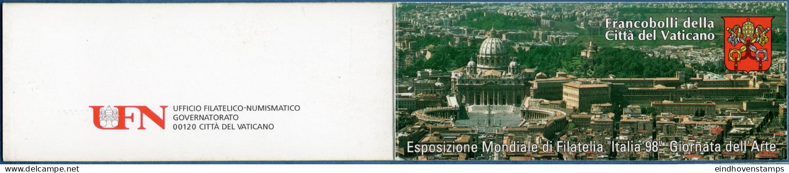 Vatican 1998 Italia'98 Stamp Booklet MNH Shephard With Sheep - Expositions Philatéliques