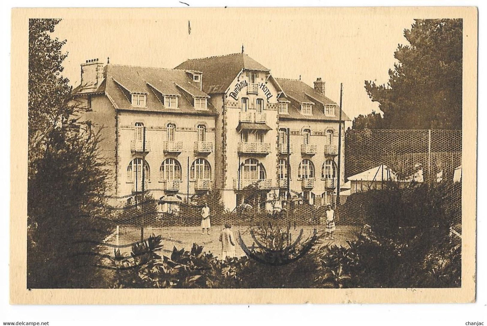 Cpa. 22 PERROS GUIREC (ar. Lannion) Le Printania Hôtel Et Son Tennis  1935  Ed. A. Bruel  N° 7926 - Perros-Guirec