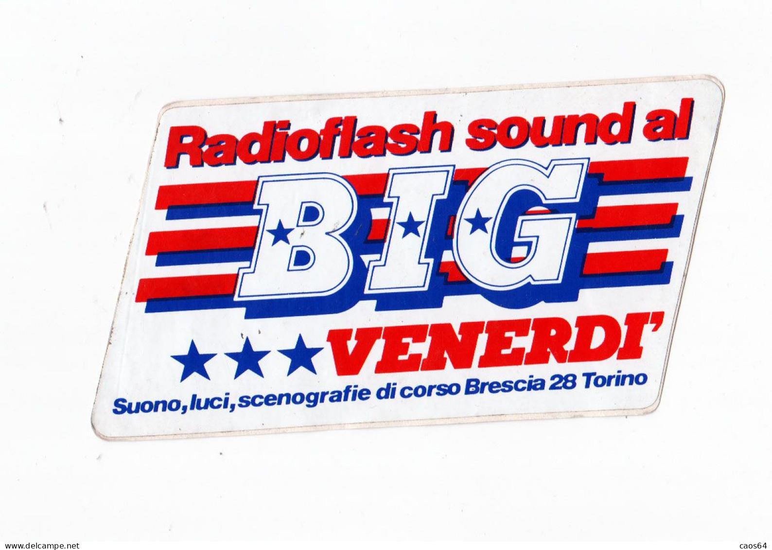 Radioflash BIG Torino  15 X 8,5 Cm  ADESIVO STICKER  NEW ORIGINAL - Adesivi