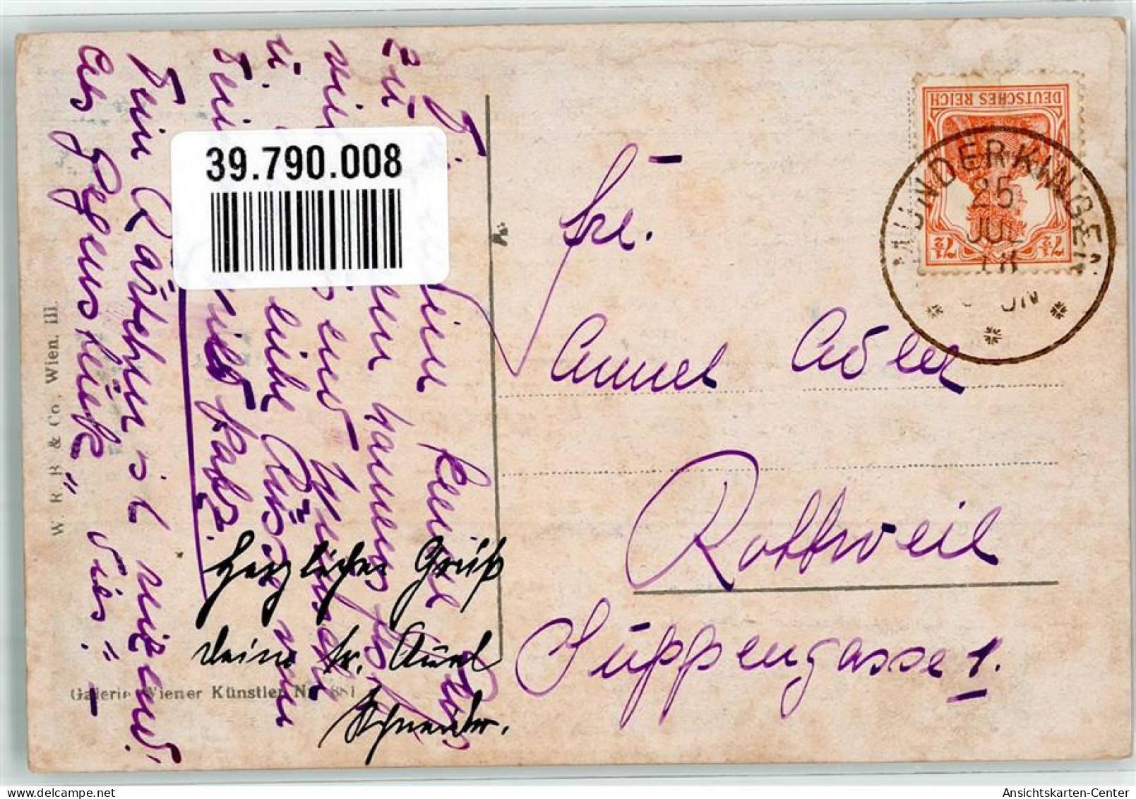 39790008 - Ein Schwerenoeter Galerie Wiener Kuenstler Nr. 881 W.R.B. U.Co. - Zatzka
