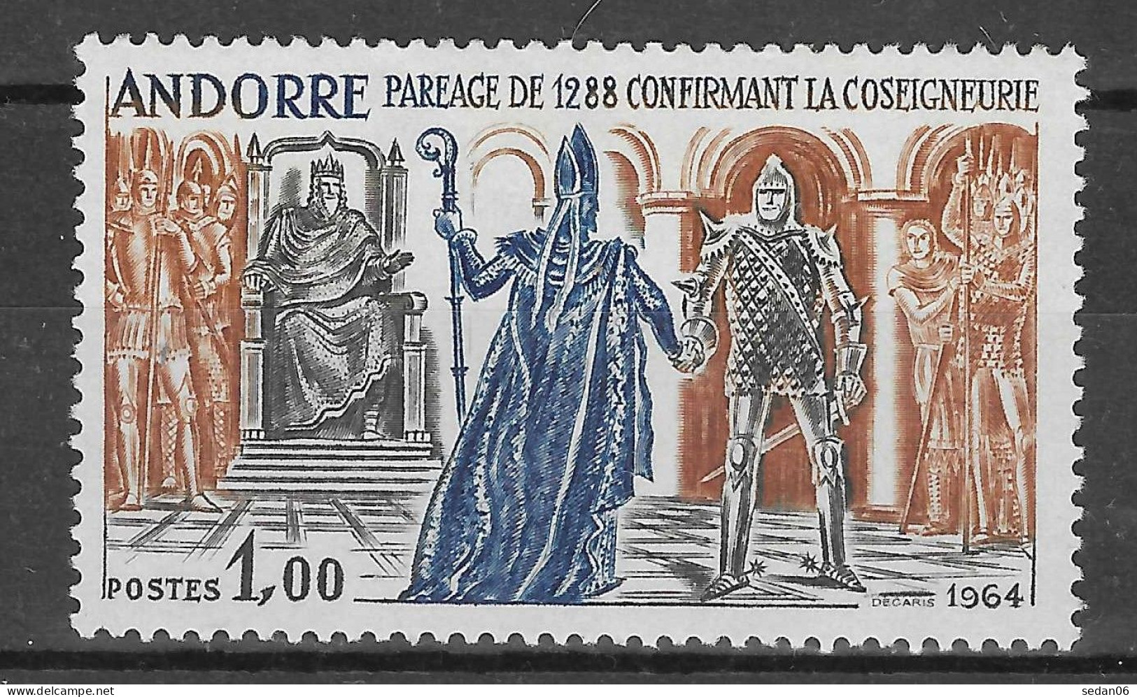ANDORRE FRANCAIS N°170* - Cote 25.50 € - Unused Stamps