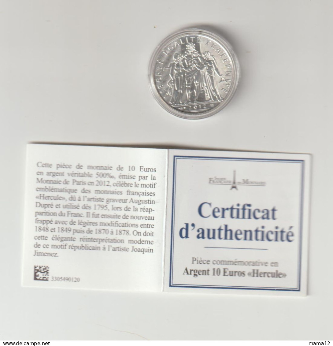 10 Euros - Hercule - 2012 - BU - Frankrijk