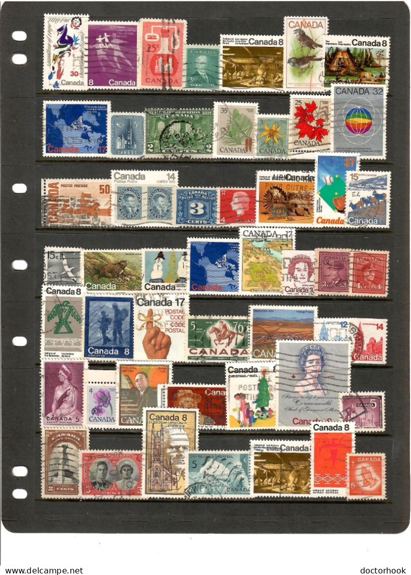 CANADA  50 DIFFERENT USED (STOCK SHEET NOT INCLUDED) (CONDITION PER SCAN) (Per50-8) - Sammlungen