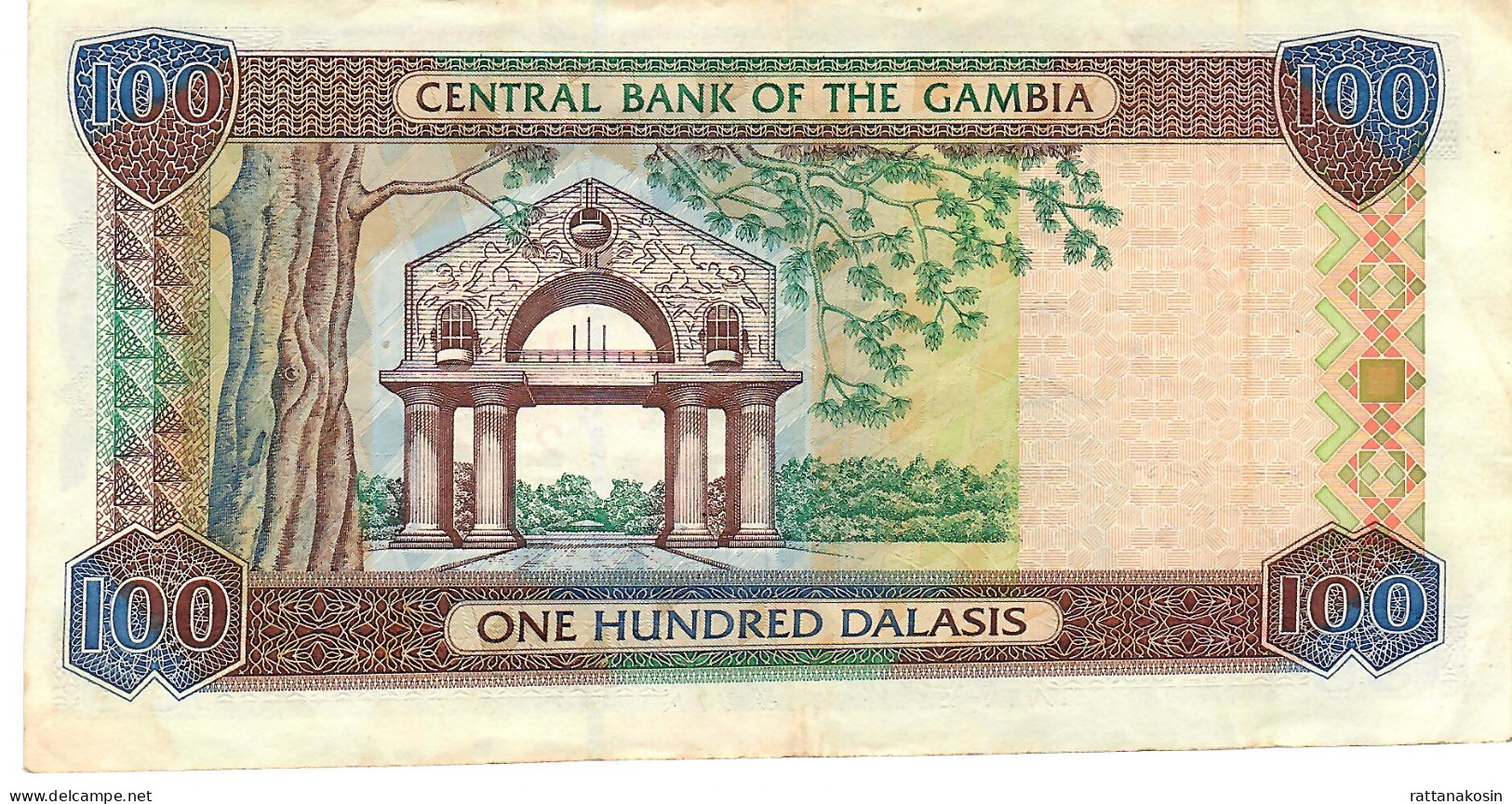 GAMBIA P24a 100 DALASI 2001   #A    Signature 12 (=FIRST SIGNATURE )    VF  NO P.h. - Gambie