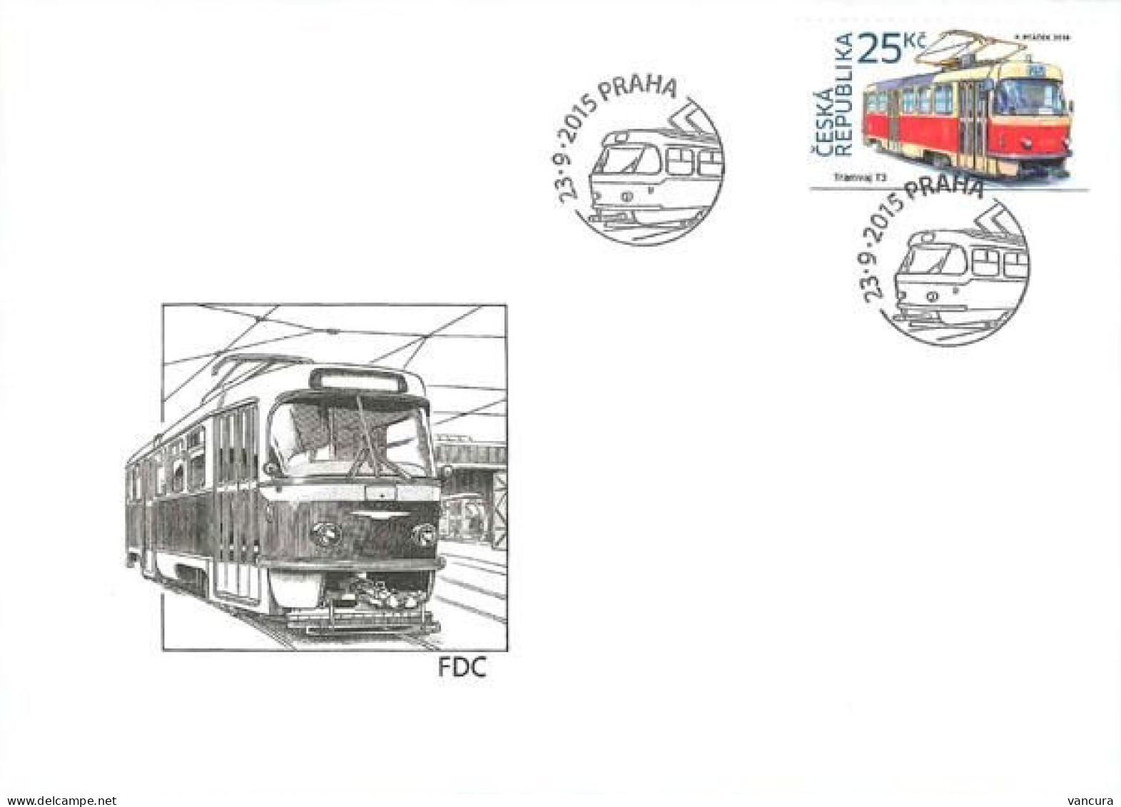 FDC 861 Czech Republic CKD Tramway 2015 - Tranvie