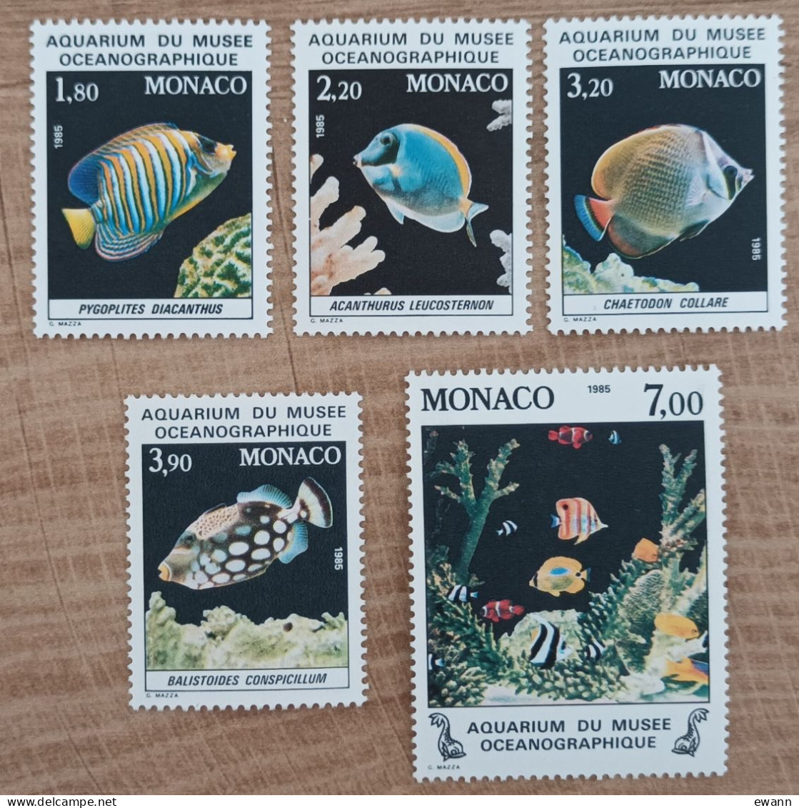 Monaco - YT N°1483 à 1487 - Faune / Poissons Du Musée Océanographique De Monaco - 1985 - Neuf - Unused Stamps