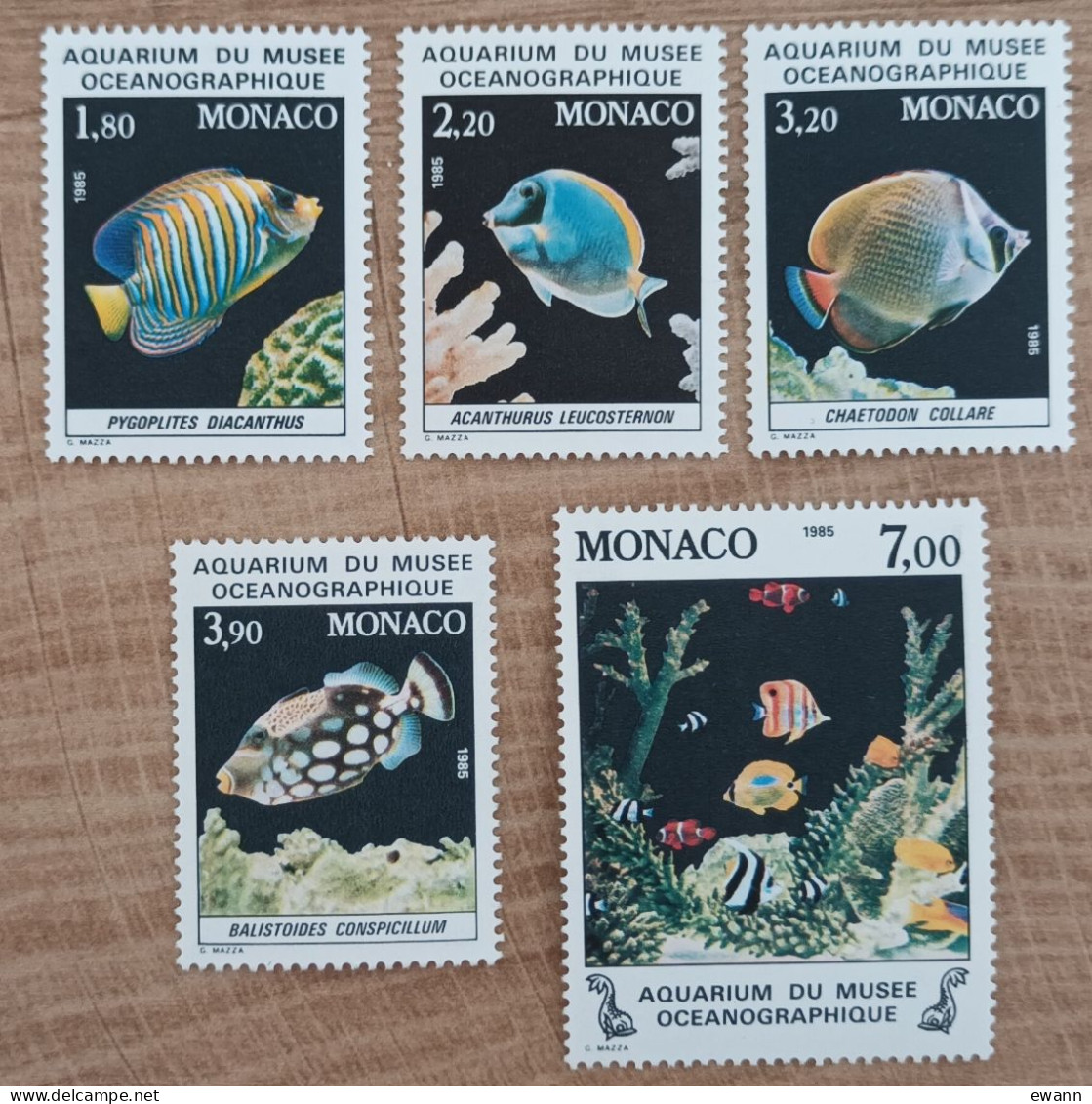 Monaco - YT N°1483 à 1487 - Faune / Poissons Du Musée Océanographique De Monaco - 1985 - Neuf - Nuovi