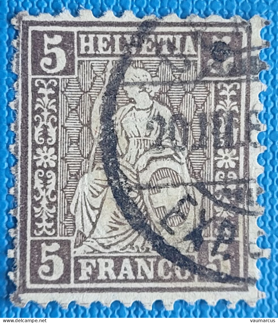 Zu 45 / Mi 37 / YT 50 Papier Mêlé Obl. SBK 20 CHF Voir Description - Used Stamps