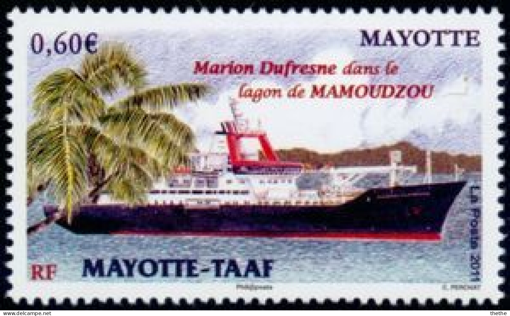 MAYOTTE - Navire Marion Dufresne Dans Le Lagon De Mamoudzou - Ungebraucht