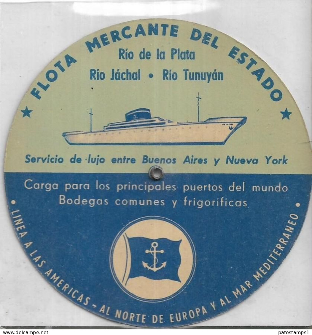 226180 ARGENTINA SHIP BARCO FLOTA MERCANTIL DEL ESTADO ENTRE BUENOS AIRES Y NUEVA YORK US NO POSTAL POSTCARD - Argentine