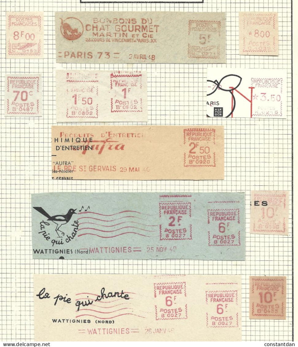 FRANCE LOT FLAMMES PRINCIPALEMENT PUBLICITAIRES - Mechanical Postmarks (Advertisement)