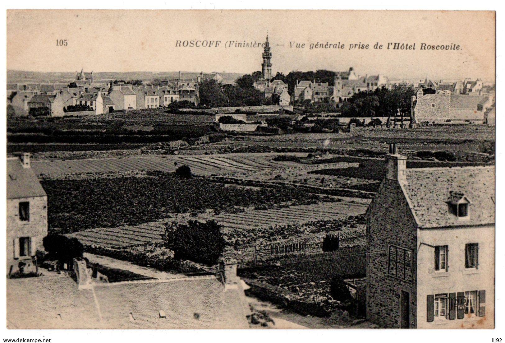 CPA 29 - ROSCOFF (Finistère) - 105. Vue Générale Prise De L'Hôtel Roscovite - Roscoff