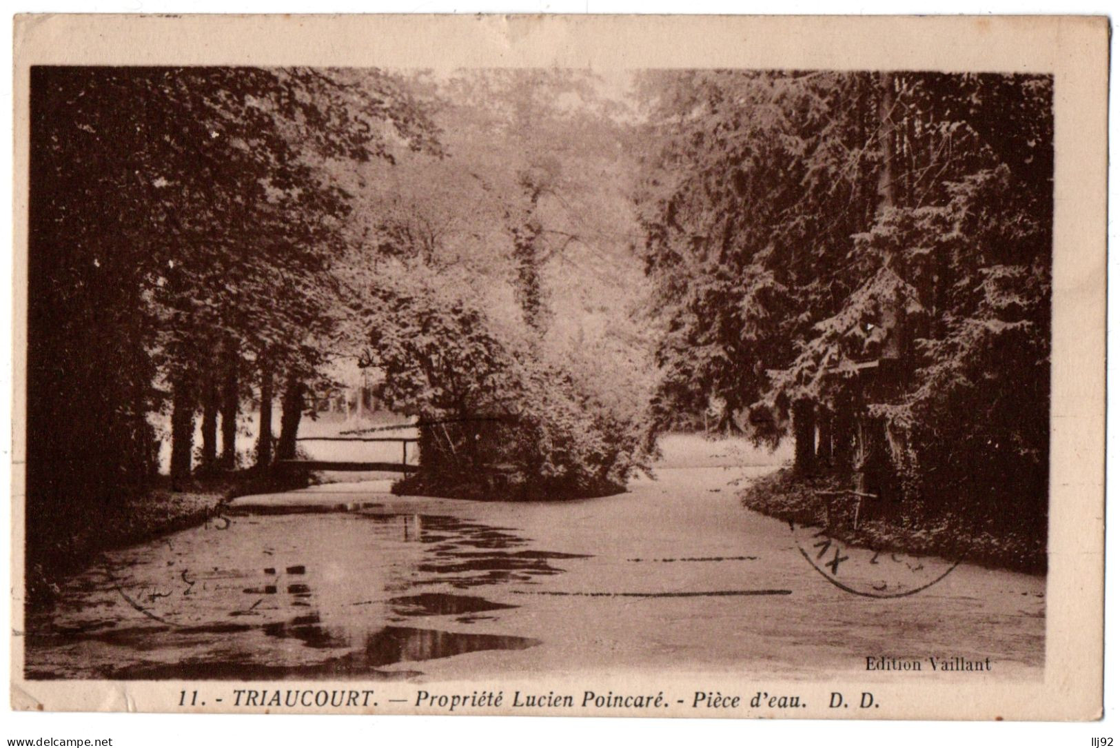 CPA 55 - TRIAUCOURT (Meuse) - 11. Propriété Lucien Poincaré. Pièce D'eau - D. D. - Altri & Non Classificati