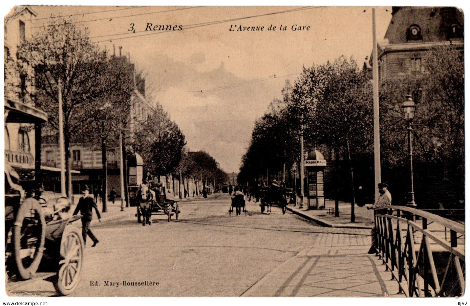 CPA 35 - RENNES (Ille Et Vilaine) - 3. L'Avenue De La Gare. Ed. Mary-Rousseliere - Rennes